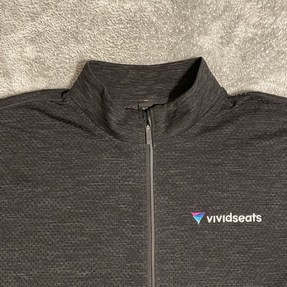 Lululemon Metal Vent Tech Half Zip Pullover Men's XL Co Logo Grey/Black LM3DGCS